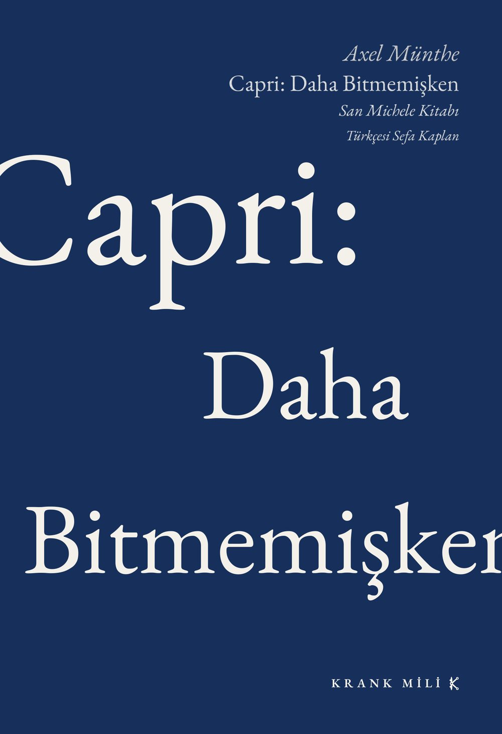 Capri: Daha Bitmemişken — kapak